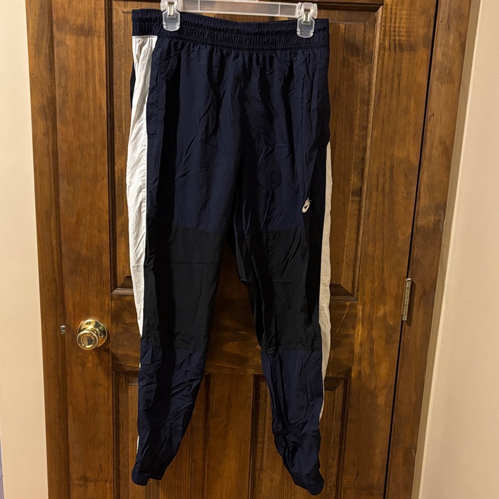Nike Navy and White Athletic Pants